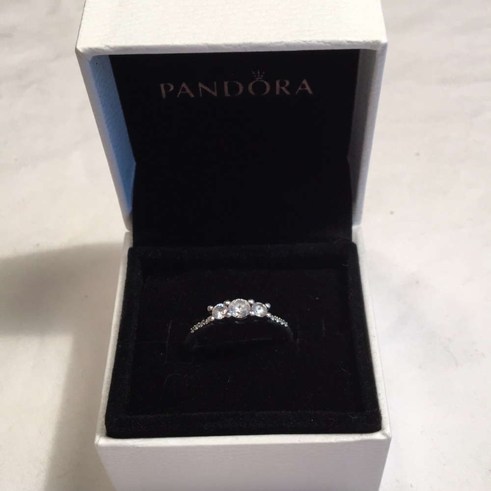 PANDORA diamond ring Real Silver